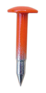 Vermarkungsnagel, großer Kopf, 60 mm, rot