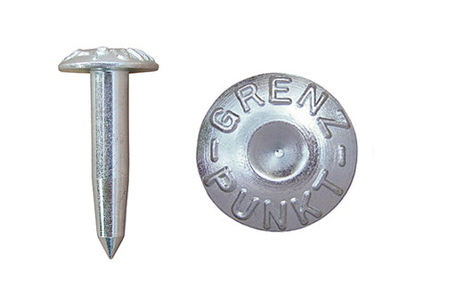 Vermarkungsnagel mit Aufschrift "GRENZ-PUNKT" 50/75/100 mm