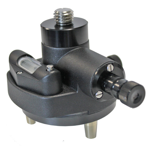 Prismenträger / Dreifußeinsatz, 3-Klauen-Aufnahme, mit optischem Lot, oben 5/8" Gewinde
