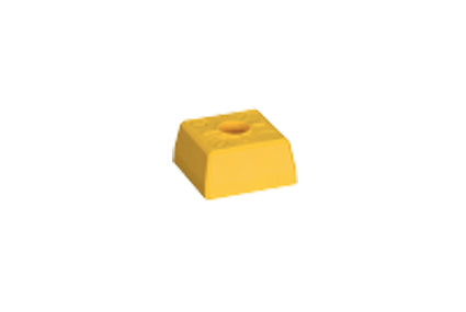 FENO-Kunststoff-Kopf, gelb,  100 x 100 x 50 mm, ohne Aufschrift