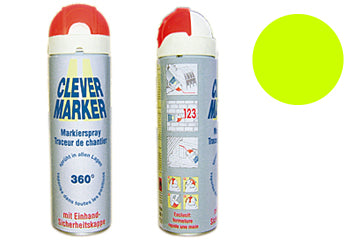 360° Markier-Spray CLEVER MARKER, leucht-gelb