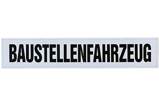 Klettschild "BAUSTELLENFAHRZEUG"