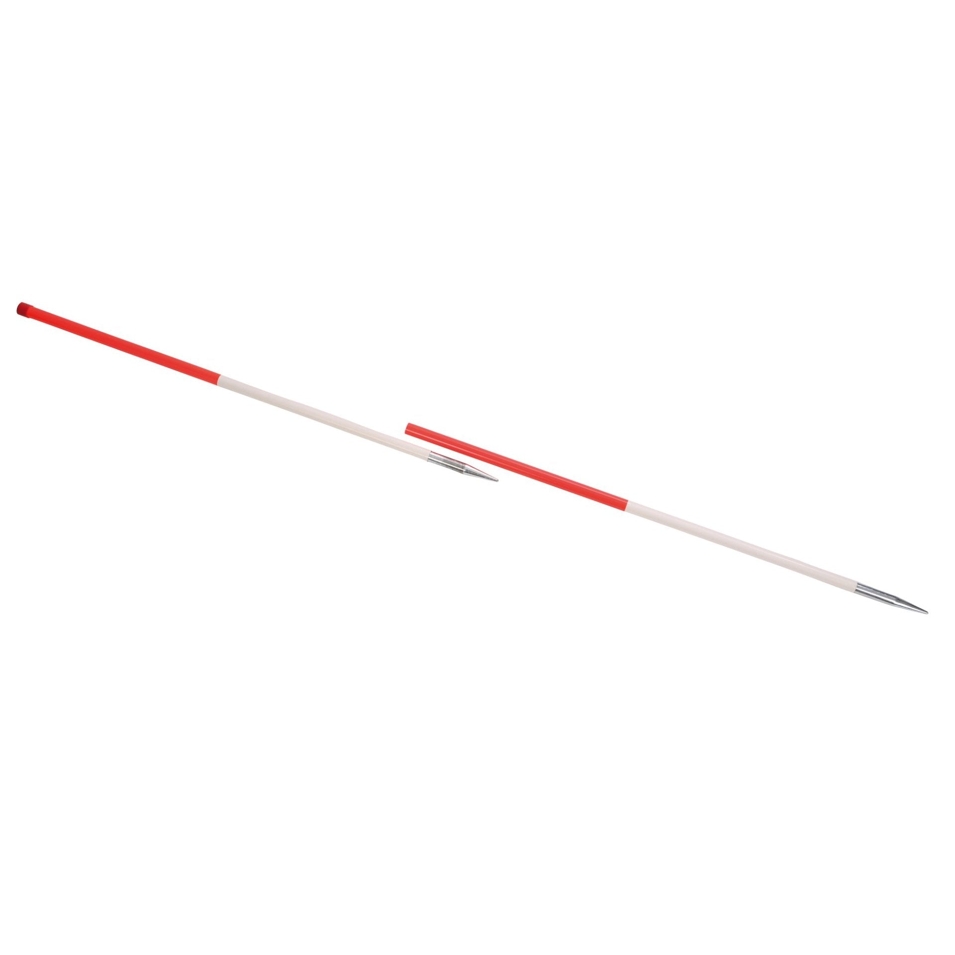 Fluchtstab aus Stahlrohr, zweiteilig steckbar, Spitze D