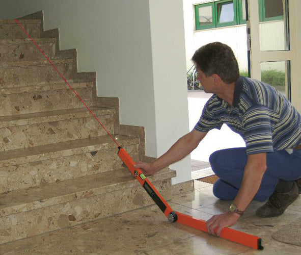 Winkeltronic 605 mm, 2 Lasermodule, rot leuchtender Strahl, Reichweite ca. 20m