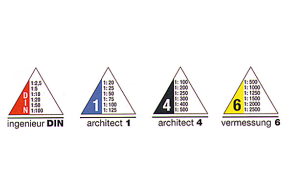 Präzisions-Dreikantmaßstab, 30 cm