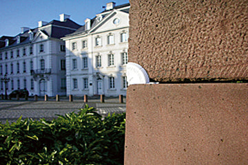 4/4-Klebemarke, weiß, "GRENZ-PUNKT"