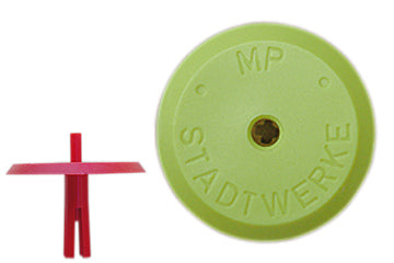 1/2"-Kunststoffkappe mit Splint, gelb, 60 mm