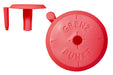 1/2"-Kunststoffkappe fester Splint, rot, 60 mm, Aufschrift "GRENZ-PUNKT"