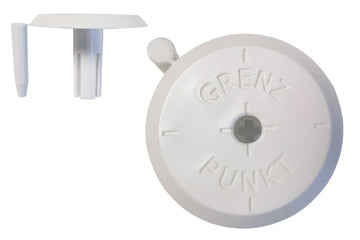 1/2"-Kunststoffkappe fester Splint, 60 mm in weiß oder rot