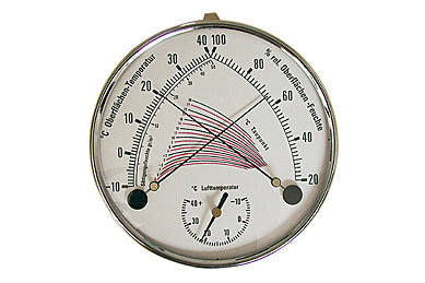 Thermo-Hygrometer, Taupunktmesser, analog, -8° - +26°C