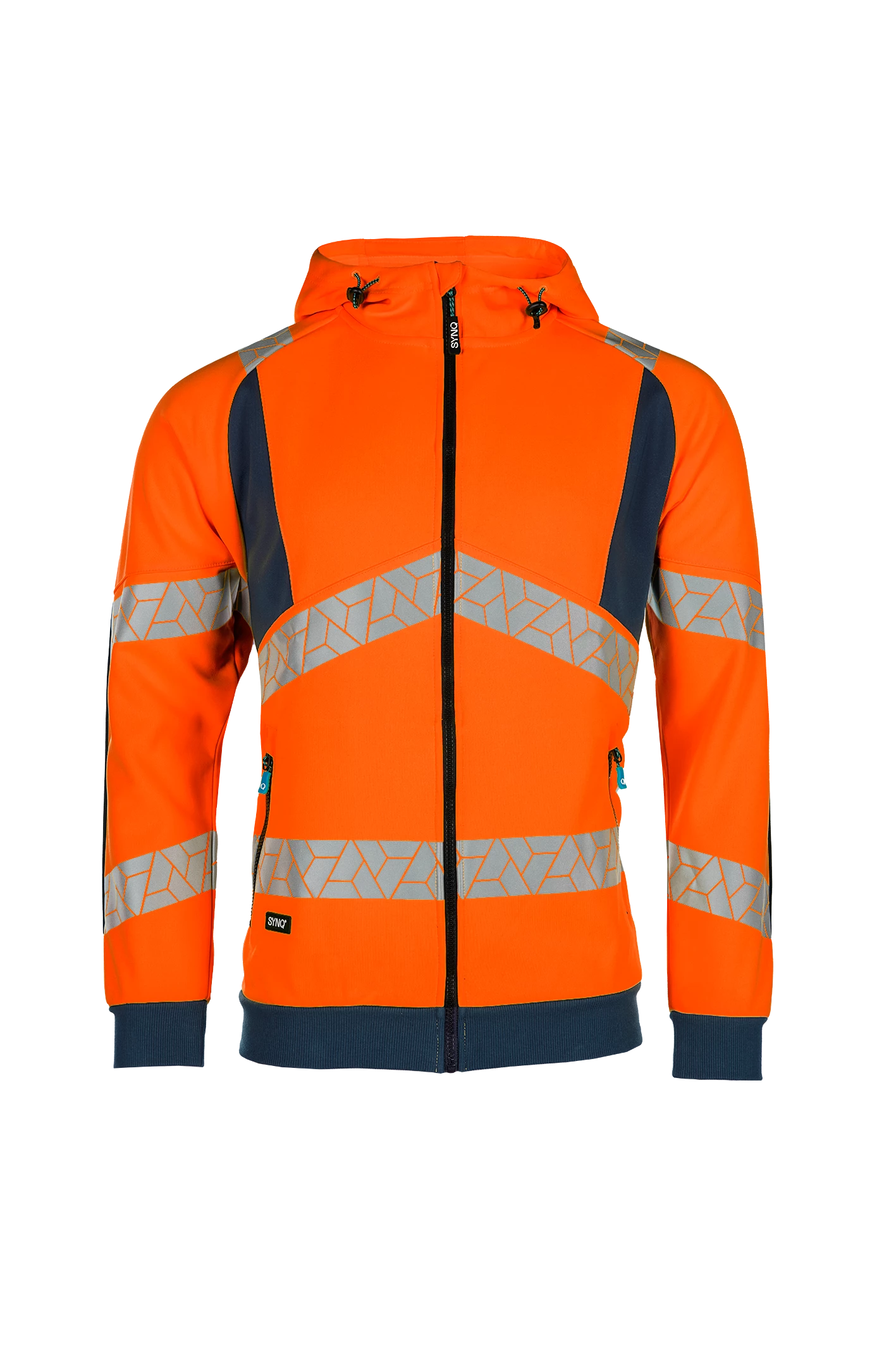HIGHLIGHT Hoodie m. RV, leuchtgelb oder leuchtorange