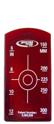 Zieltafel klein "rot" für Kanallaser 150-300 mm