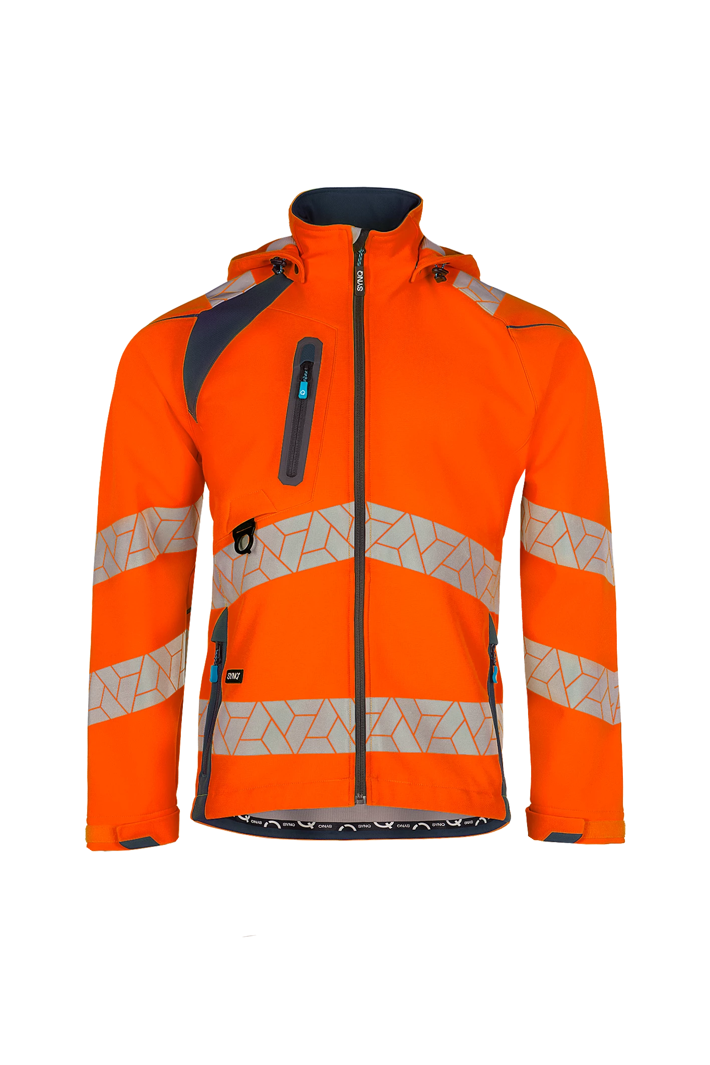 DETEQTOR Softshelljacke m. Kapuze, leuchtgelb oder leuchtorange