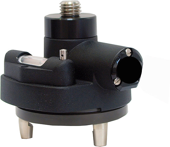 Dreifußeinsatz / Prismenträger für 3-Klauen-Aufnahme, OHNE optisches Lot, oben 5/8" Gewinde