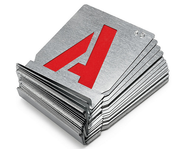 Alphabet-Schablonensatz, 50 mm