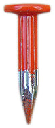 Mini-Vermarkungsnagel, 25 und 30 mm, gelb, rot, blau und weiß