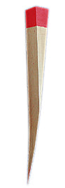Holzpflock, Hartholz, Sonderzuschnitt, Länge 35 cm, roter Kopf