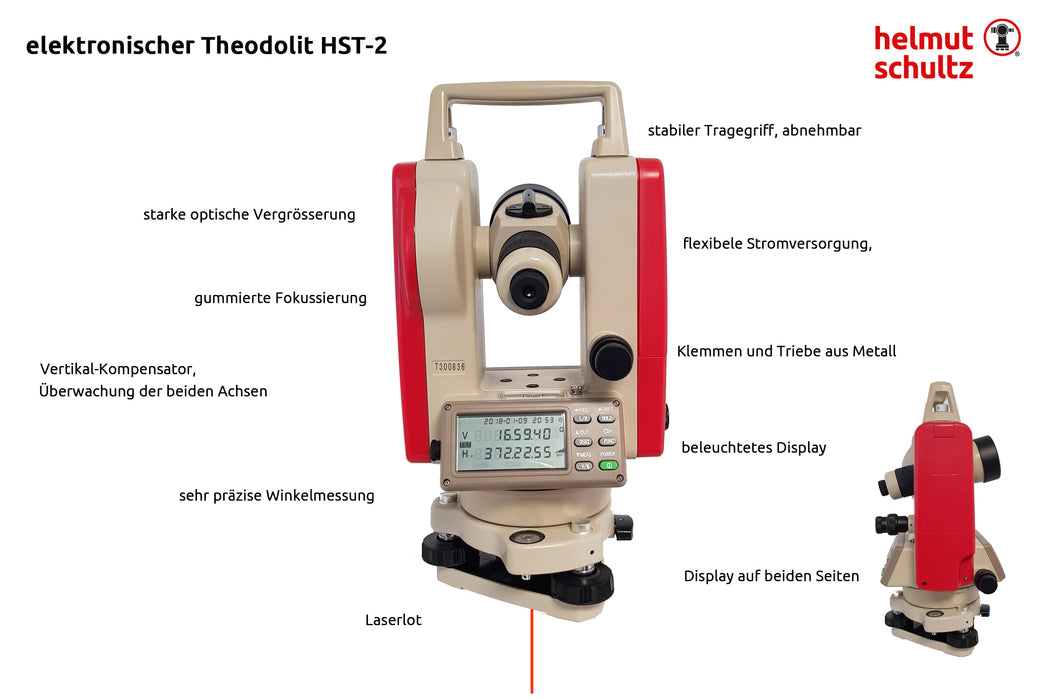 elektronischer Theodolit HST-02 mit Laser-Lot